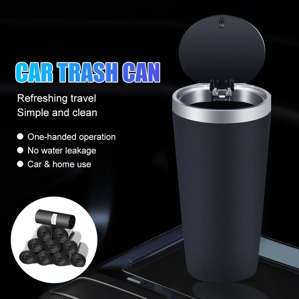 Mini Car Trash Can Cup Holder Trash Bin with Lid Leakproof Garbage Can Washable with 150Pcs Disposable Trash Bag Car Accessories
Mini Car Trash Can Cup Holder Trash Bin with Lid Leakproof Garbage Can Washable with 150Pcs Disposable Trash Bag Car Accessories