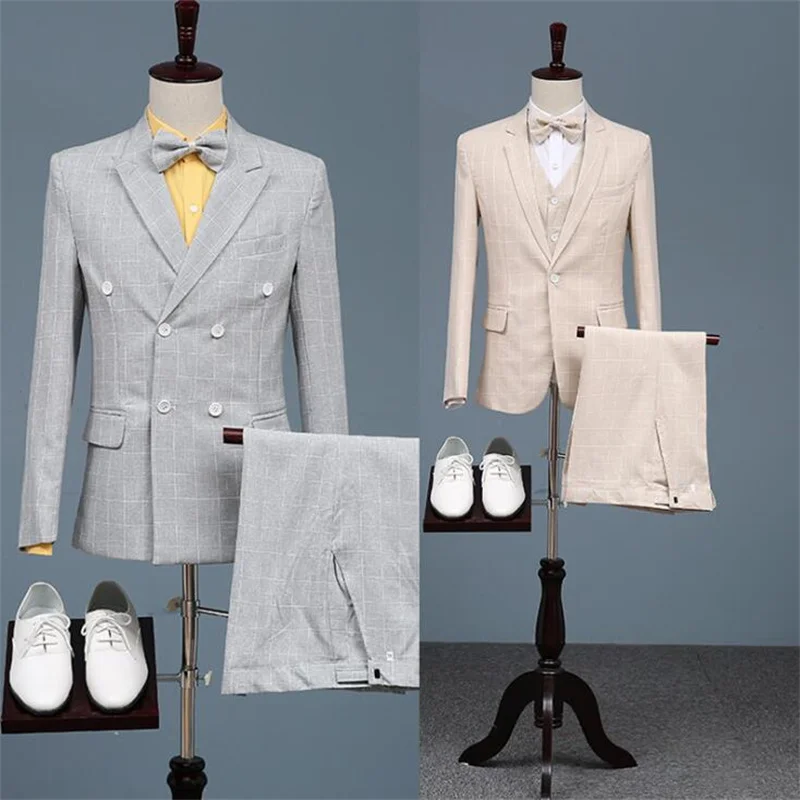 Lattice blazer men formal dress latest coat pant designs suit men terno masculino double breasted wedding suits for men's grey
Lattice blazer men formal dress latest coat pant designs suit men terno masculino double breasted wedding suits for men's grey