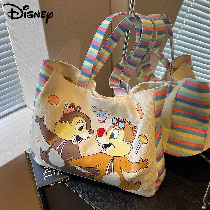 Disney Chip 'n' Dale Cartoon Printed Women HandBag Summer Large Capacity Portable Female Canvas Bag Y2k Rainbow Fashion Tote Bag
Disney Chip 'n' Dale Cartoon Printed Women HandBag Summer Large Capacity Portable Female Canvas Bag Y2k Rainbow Fashion Tote Bag