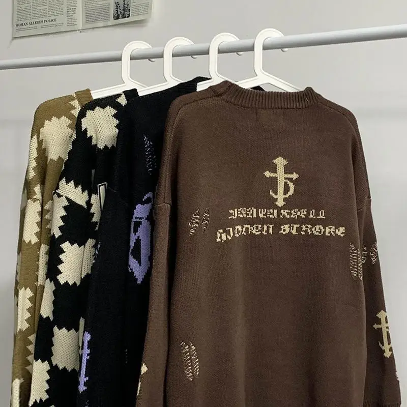 Harajuku Knitted Sweater Women Printed Knitwears Women Streetwear Hip Hop Destroyed Hole Ripped Pullovers Jumper
Harajuku Knitted Sweater Women Printed Knitwears Women Streetwear Hip Hop Destroyed Hole Ripped Pullovers Jumper