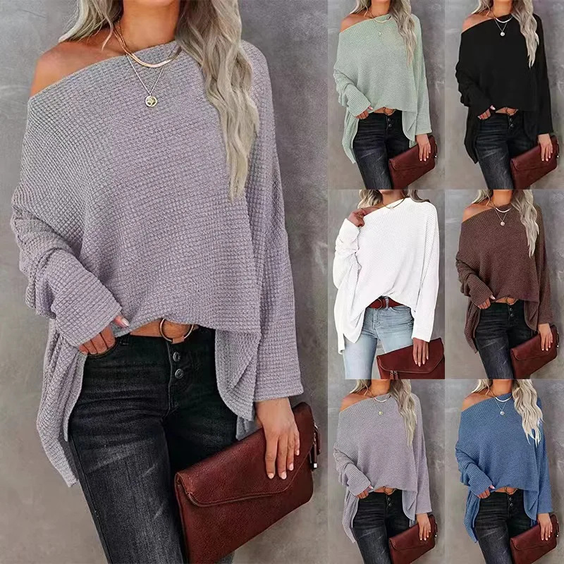 Women's Off-Shoulder Bat Long-Sleeved Knitting Oversized Pullover Pff-Shoulder Sweater Cardigan Tunic Top Women Sweater
Women's Off-Shoulder Bat Long-Sleeved Knitting Oversized Pullover Pff-Shoulder Sweater Cardigan Tunic Top Women Sweater