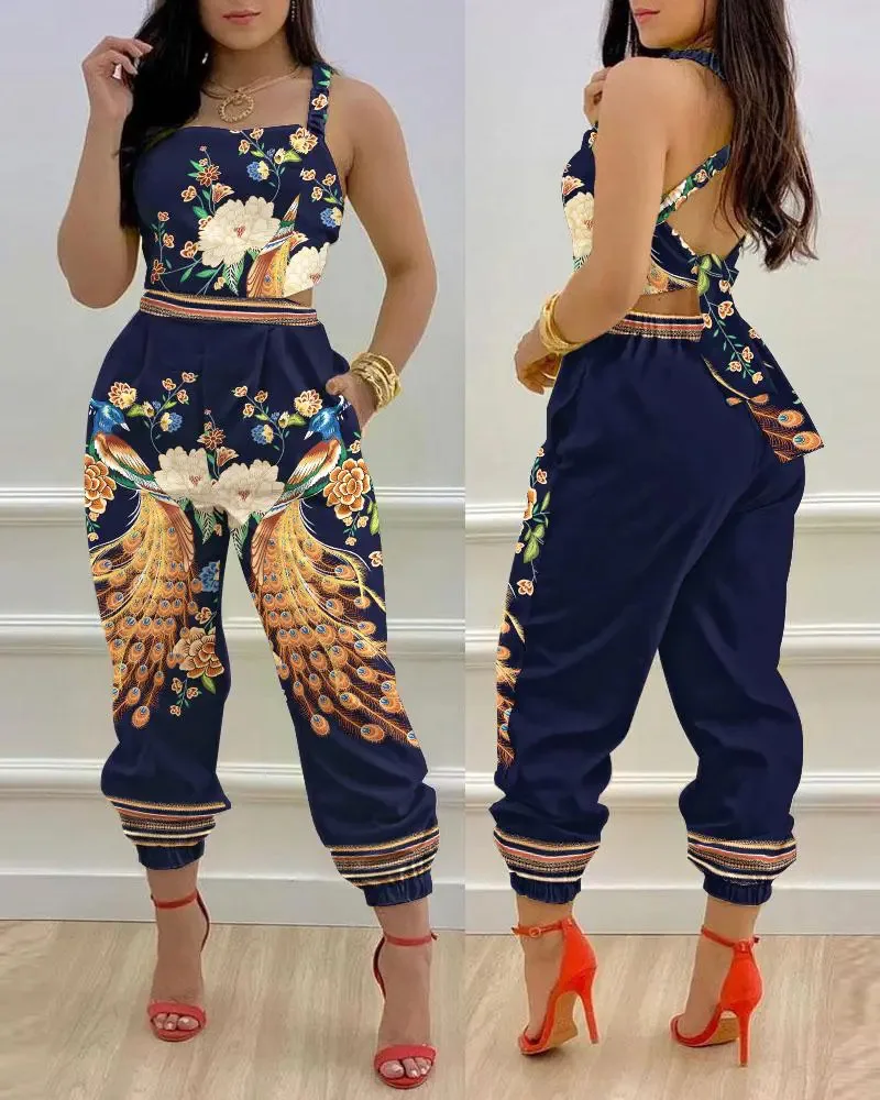 Jumpsuit Women 2023 New Style Fashion Spring Summer Printed Sleeveless Strap High Street Casual Jumpsuit
Jumpsuit Women 2023 New Style Fashion Spring Summer Printed Sleeveless Strap High Street Casual Jumpsuit