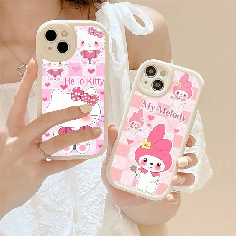Sanrio Hello Kitty Mymelody Kuromi Phone Case For iPhone 14 Plus 13 12 11 Pro Max Mini X XS XR Soft Silicone White Cover
Sanrio Hello Kitty Mymelody Kuromi Phone Case For iPhone 14 Plus 13 12 11 Pro Max Mini X XS XR Soft Silicone White Cover