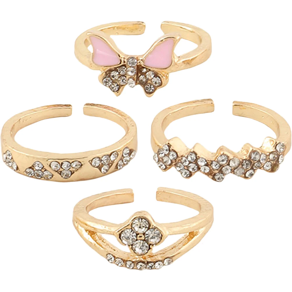 4 Pcs Jewelry Ring Kids Metal Rings Dress Little Girls European American Bulk Small Decorative Student Finger Decors
4 Pcs Jewelry Ring Kids Metal Rings Dress Little Girls European American Bulk Small Decorative Student Finger Decors