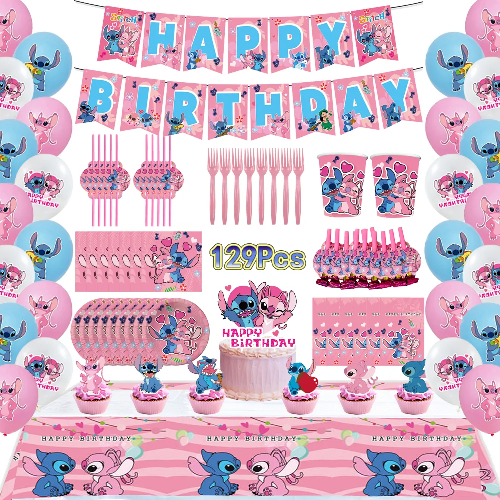 Disney Lilo & Stitch Birthday Party Decor Kid Pink Stitch Tableware Supplies Paper Napkin Plate Cup Set Gift Toys For Girl Boy
Disney Lilo & Stitch Birthday Party Decor Kid Pink Stitch Tableware Supplies Paper Napkin Plate Cup Set Gift Toys For Girl Boy