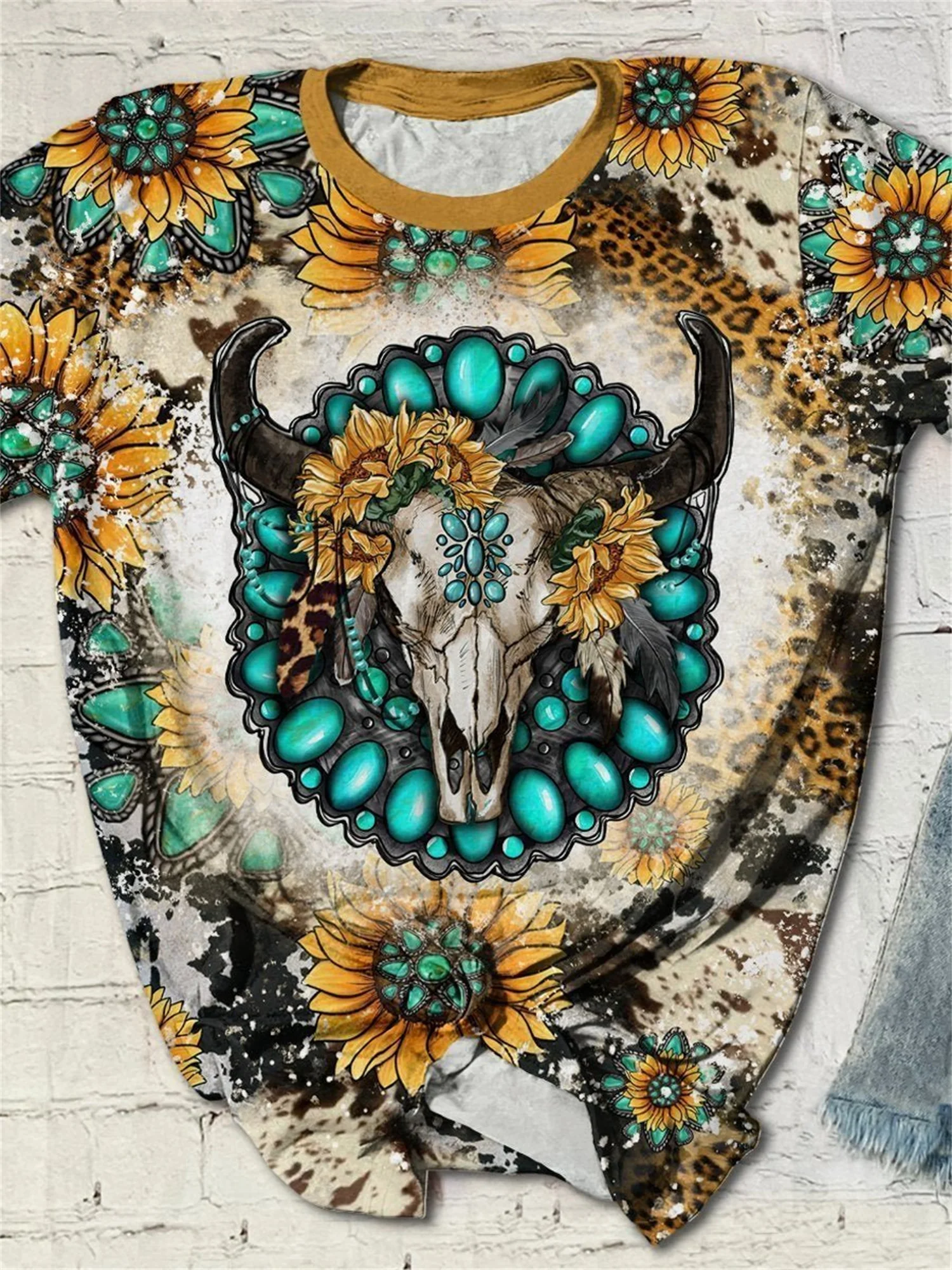 Western Style Cowgirls Tshirts Leopard Skull Shirts Personalized Summer Cotton Tops Unisex Girls Boys Retrol West T-shirts
Western Style Cowgirls Tshirts Leopard Skull Shirts Personalized Summer Cotton Tops Unisex Girls Boys Retrol West T-shirts