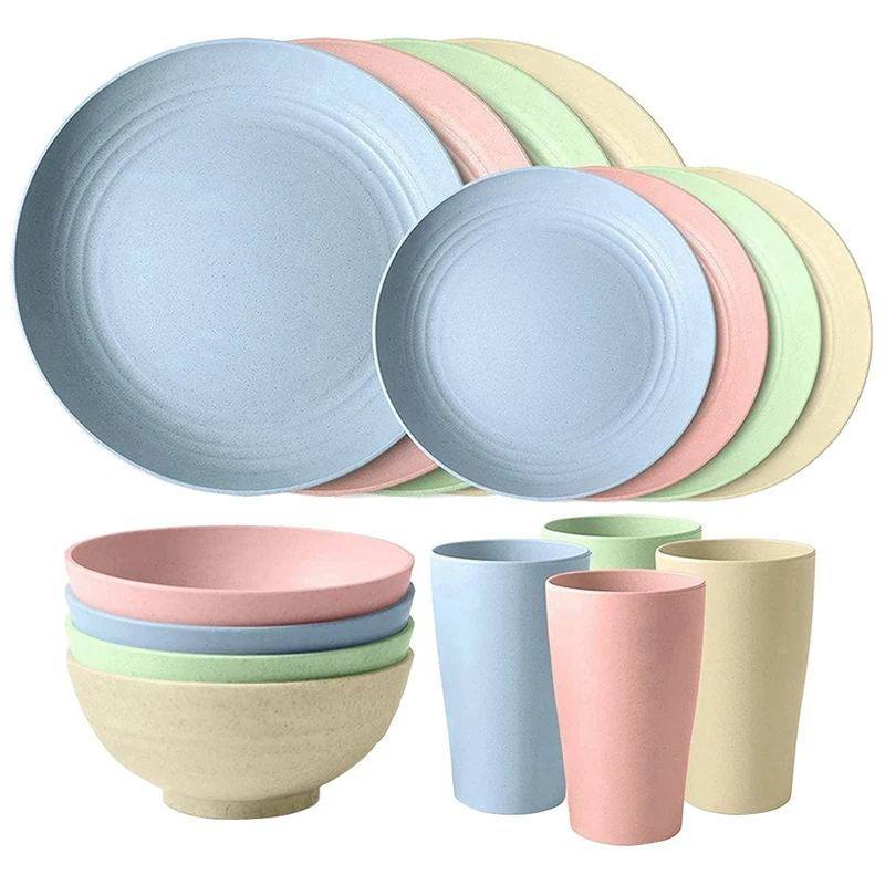 New 28 Pcs Camping Set, Lightweight Kitchen Cutlery Set,Unbreakable Kids Dinner Sets, Large Dinner Plates, Cups, Bowls
New 28 Pcs Camping Set, Lightweight Kitchen Cutlery Set,Unbreakable Kids Dinner Sets, Large Dinner Plates, Cups, Bowls