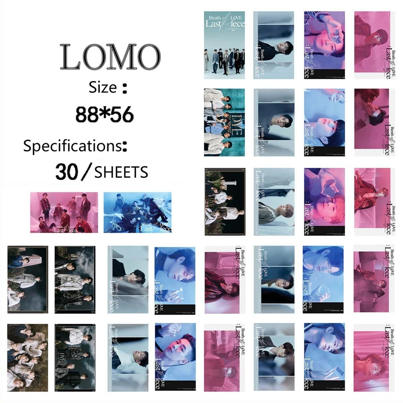 30Pcs/Box Kpop GOT7 New Album Breath Of Love: Last Piece LOMO Card Photocard Self Made Cards For Fans Collection Stationery
30Pcs/Box Kpop GOT7 New Album Breath Of Love: Last Piece LOMO Card Photocard Self Made Cards For Fans Collection Stationery