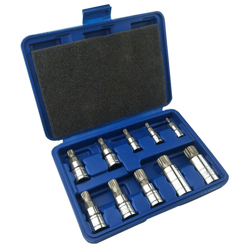 New 10-Piece Set Of Middle Hole 12 Batch Head Sleeve Bit Set 12 Point M Series Sleeve
New 10-Piece Set Of Middle Hole 12 Batch Head Sleeve Bit Set 12 Point M Series Sleeve