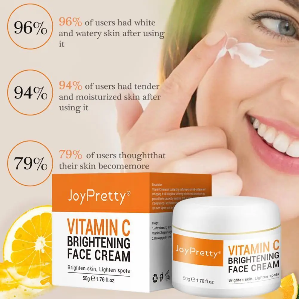 50ml Vc Moisturizing Cream Brighten Skin Fade Dark Spots Vitamin Whitening C Anti-aging Firming Care Skin Cream R0m8 
50ml Vc Moisturizing Cream Brighten Skin Fade Dark Spots Vitamin Whitening C Anti-aging Firming Care Skin Cream R0m8