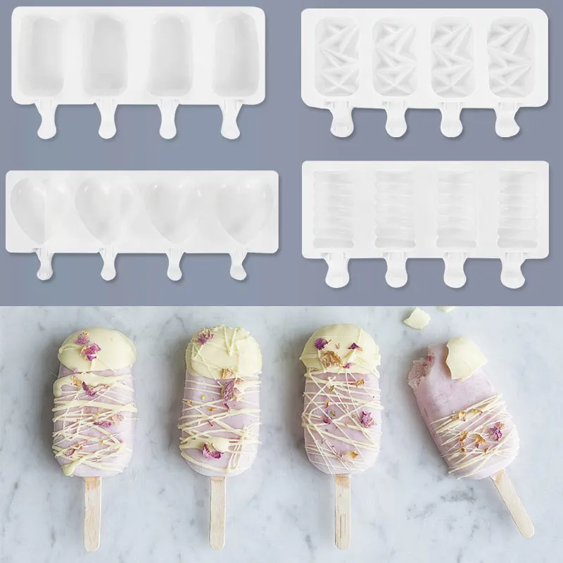4Holes Silicone Ice Cream Mold Summer Homemade Popsicle Moulds For DIY Chocolate Dessert Ice Cream Tools Birthday Wedding Party
4Holes Silicone Ice Cream Mold Summer Homemade Popsicle Moulds For DIY Chocolate Dessert Ice Cream Tools Birthday Wedding Party