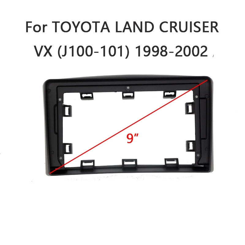 Рамка для автомобильного радио 9 дюймов для TOYOTA LAND Cruiser VX J100-101 1998-2002, комплект крепления для приборной панели, аксессуары для мультимедийных проигрывателей Android
Рамка для автомобильного радио 9 дюймов для TOYOTA LAND Cruiser VX J100-101 1998-2002, комплект крепления для приборной панели, аксессуары для мультимедийных проигрывателей Android
