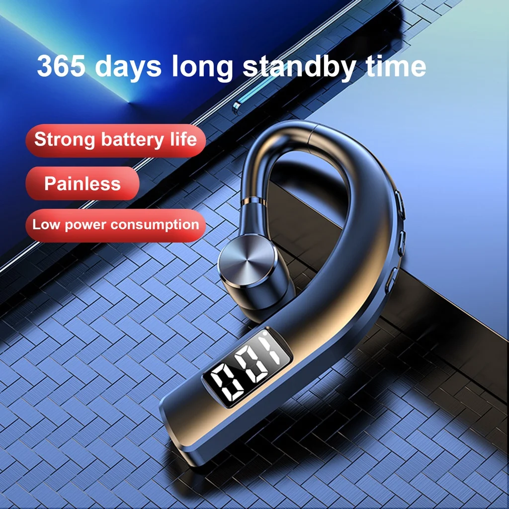 F19 Bluetooth-compatible Earphone Monaural Noise Cancelling Ear Hook Headphone Wireless Music Earbuds with Mic for Driving
F19 Bluetooth-compatible Earphone Monaural Noise Cancelling Ear Hook Headphone Wireless Music Earbuds with Mic for Driving