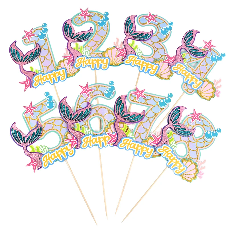1-9 Mermaid Tail Numbers Cake Topper Kids Birthday Anniversary Party DIY Dessert Cake Decor Little Mermaid Party DIY Decoration
1-9 Mermaid Tail Numbers Cake Topper Kids Birthday Anniversary Party DIY Dessert Cake Decor Little Mermaid Party DIY Decoration