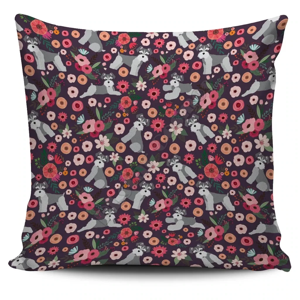 Schnauzer Flower Pillow Cover 3D Printed Pillowcases Throw Home Decoration Double-sided Printing 7 style
Schnauzer Flower Pillow Cover 3D Printed Pillowcases Throw Home Decoration Double-sided Printing 7 style