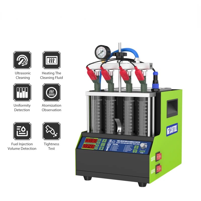MRCARTOOL V308 Car Fuel Injector Tester Ultrasonic Cleaning Heating Cleaning Fluid Volume Detection Tightness Test Motorcycle
MRCARTOOL V308 Car Fuel Injector Tester Ultrasonic Cleaning Heating Cleaning Fluid Volume Detection Tightness Test Motorcycle