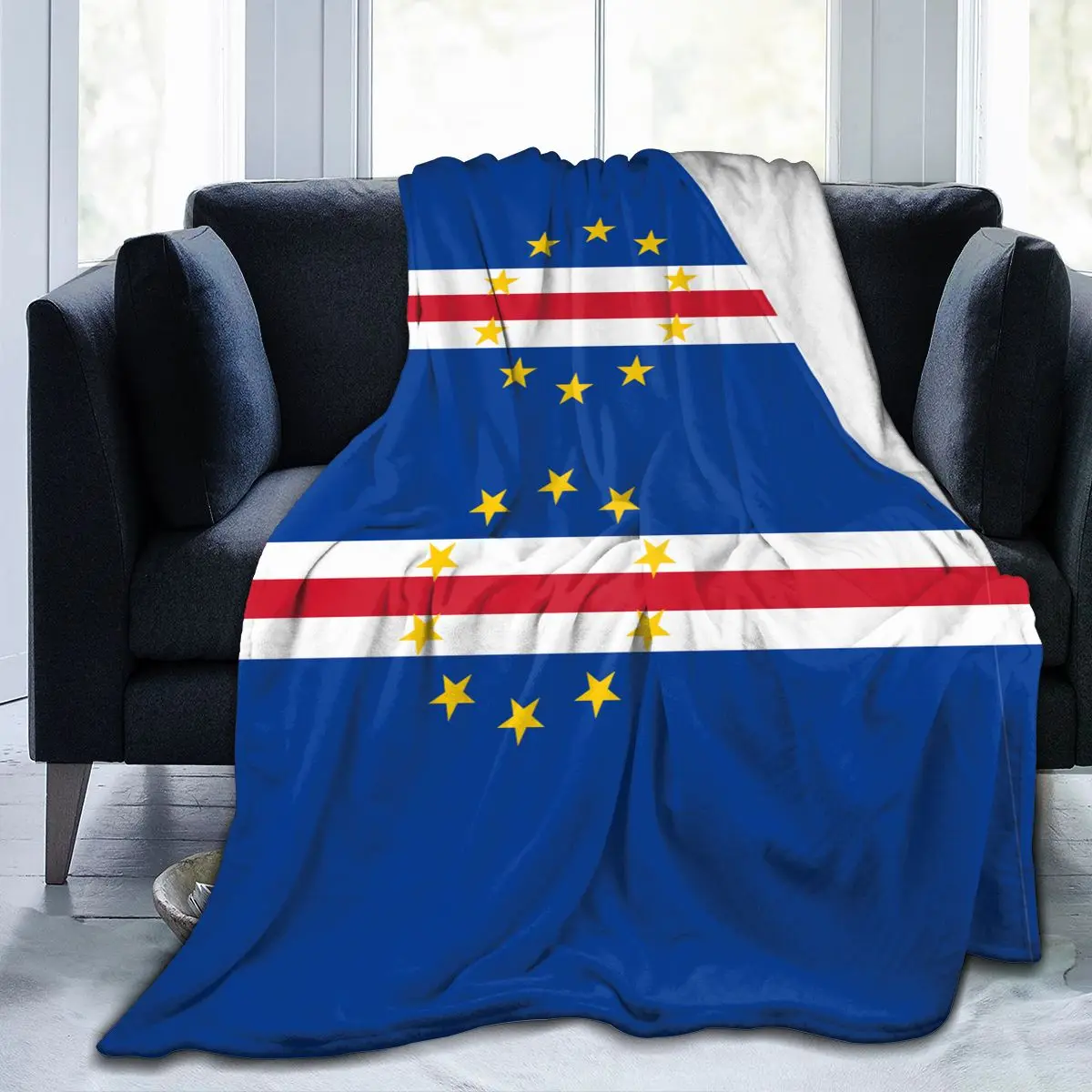 Flannel Blanket Cape Verde Flag Ultra-Soft Micro Fleece Blanket for Bathrobe Sofa Bed Travel Home Winter Spring Fall
Flannel Blanket Cape Verde Flag Ultra-Soft Micro Fleece Blanket for Bathrobe Sofa Bed Travel Home Winter Spring Fall