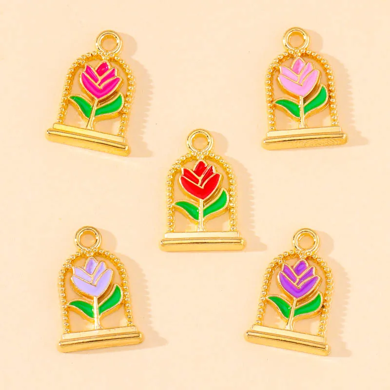 10Pcs 12x17mm Charms Rose Flower Enamel for Jewelry Making Cute Earring Pendant Bracelet Necklace DIY Accessories Craft Supplies
10Pcs 12x17mm Charms Rose Flower Enamel for Jewelry Making Cute Earring Pendant Bracelet Necklace DIY Accessories Craft Supplies
