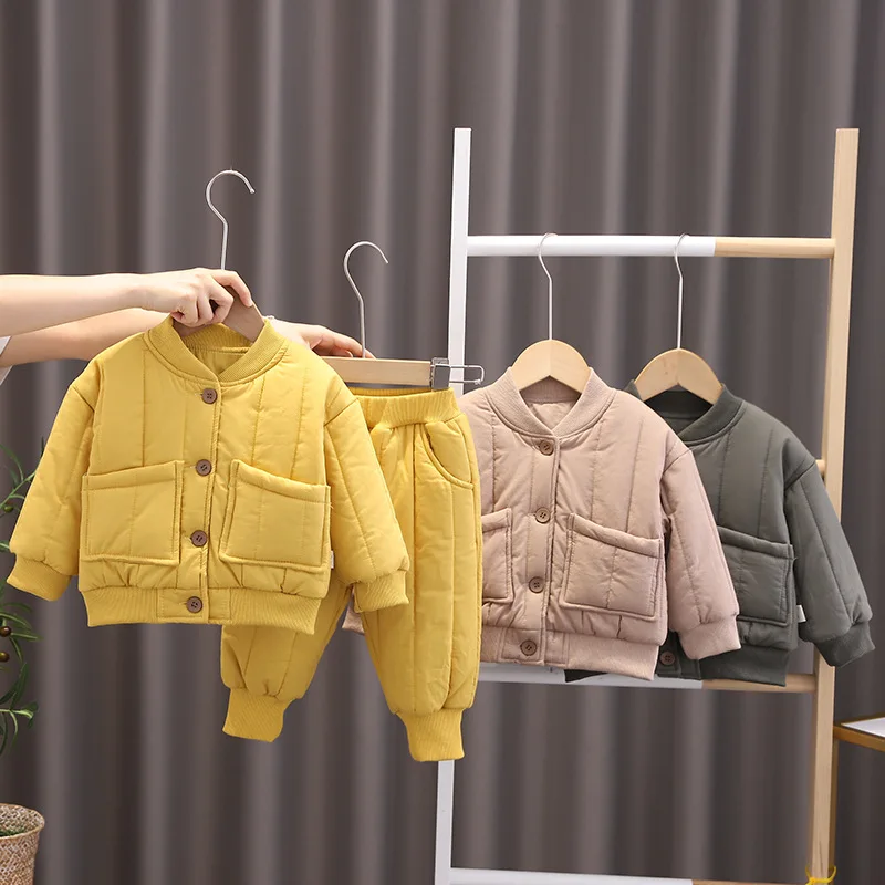 Boys Girls Down Clothes Sets Winter Children Thick Cotton Coats Pants 2pcs Tracksuits For Baby Kids Casual Warm Suit Outfits Set
Boys Girls Down Clothes Sets Winter Children Thick Cotton Coats Pants 2pcs Tracksuits For Baby Kids Casual Warm Suit Outfits Set