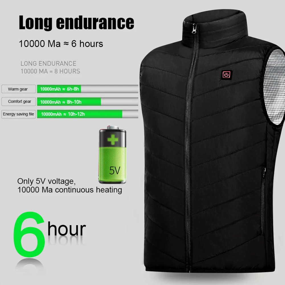Intelligent Thermal Vest Men Women USB Electric Winter Heated Jacket Zipper 9 Areas Zone for Camping for Sports Hiking Oversized
Intelligent Thermal Vest Men Women USB Electric Winter Heated Jacket Zipper 9 Areas Zone for Camping for Sports Hiking Oversized