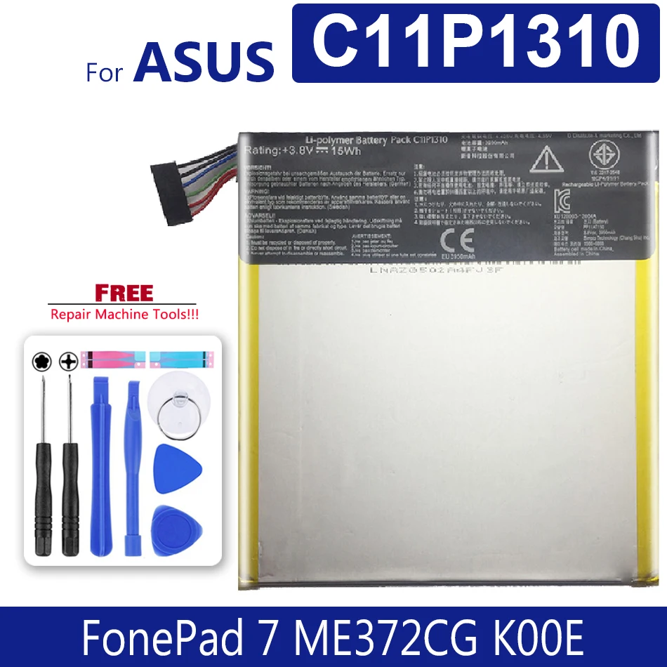 Аккумулятор для планшета Asus FonePad 7 ME372CG K00E ME372 C11P1310 3950 мАч, бесплатный инструмент/номер для отслеживания
Аккумулятор для планшета Asus FonePad 7 ME372CG K00E ME372 C11P1310 3950 мАч, бесплатный инструмент/номер для отслеживания