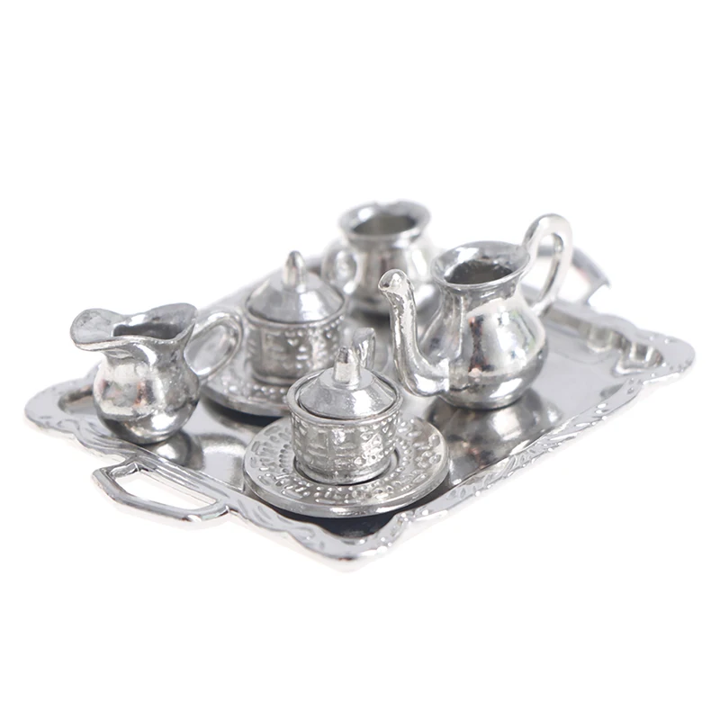 2023 Miniature Silver Metal Tea Coffee Tray Tableware Set 1/12 Dollhouse Decoration Toys for Kids Adult Gift
2023 Miniature Silver Metal Tea Coffee Tray Tableware Set 1/12 Dollhouse Decoration Toys for Kids Adult Gift