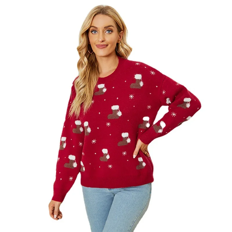 Women's Fashion Pullover Sweater Top Knitwear Autumn Winter 2022 New Pullover Round Neck Snowflake Christmas Sweater Women A113
Women's Fashion Pullover Sweater Top Knitwear Autumn Winter 2022 New Pullover Round Neck Snowflake Christmas Sweater Women A113