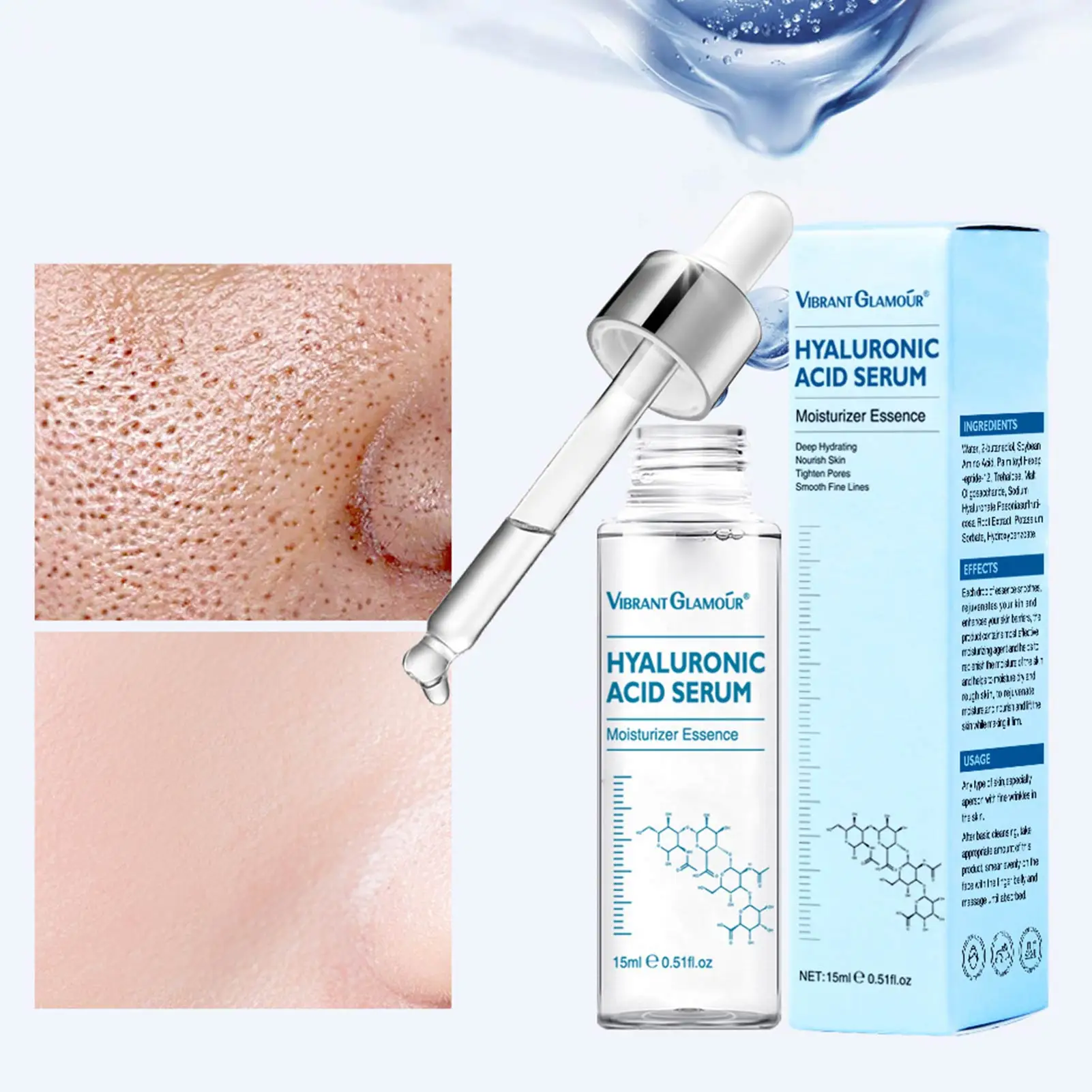 Facial Essence Moisturizing Anti-aging Anti-Wrinkle Hyaluronic Acid Serum Shrinks Pores Repairs Dry Loose Skin Care Face Serum
Facial Essence Moisturizing Anti-aging Anti-Wrinkle Hyaluronic Acid Serum Shrinks Pores Repairs Dry Loose Skin Care Face Serum