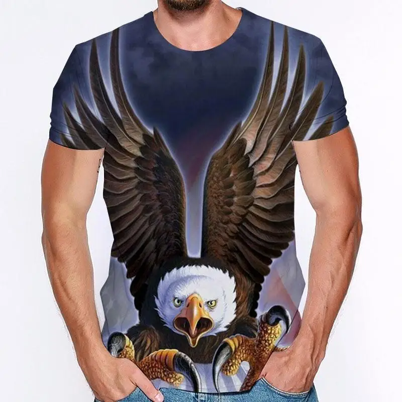 Personalized Men's 3D Eagle Printed T Shirts Casual O-Neck Tees Short Sleeve Tops
Personalized Men's 3D Eagle Printed T Shirts Casual O-Neck Tees Short Sleeve Tops