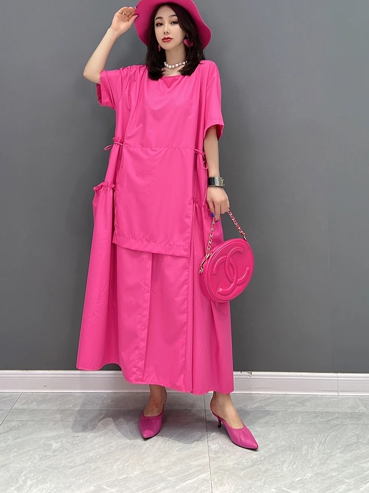 SuperAen 2022 Summer New Korean Loose Spliced Dress Oversized Casual Long Women's Dress 
SuperAen 2022 Summer New Korean Loose Spliced Dress Oversized Casual Long Women's Dress