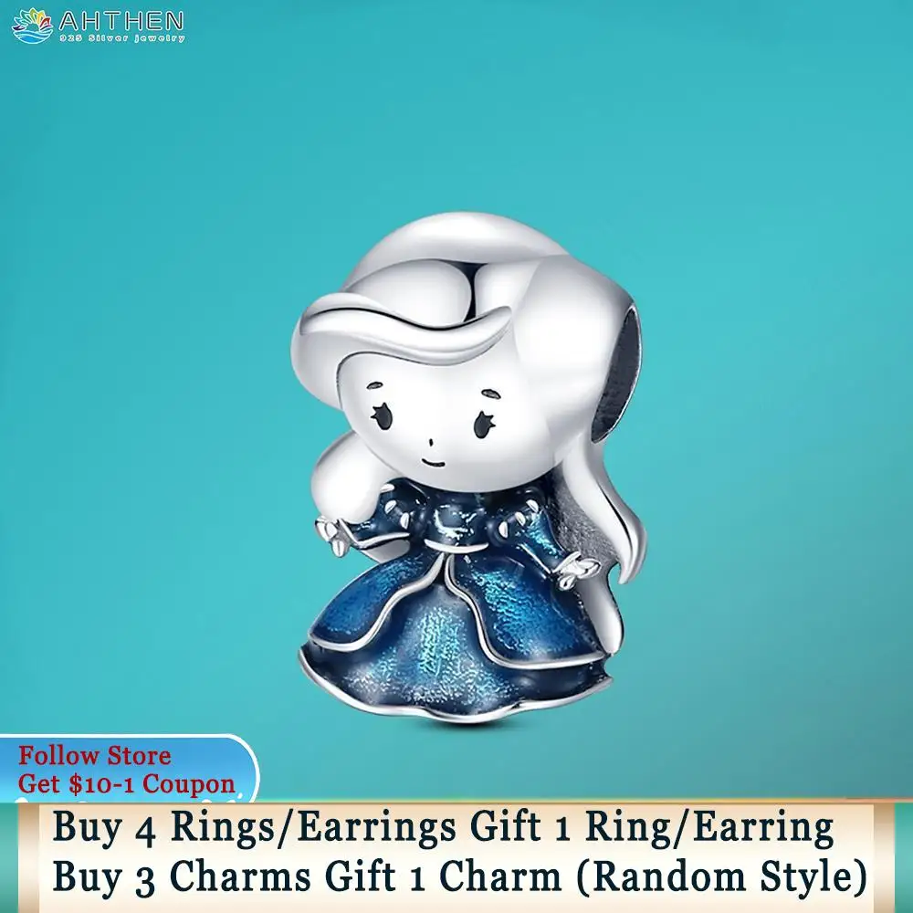 Ahthen 925 Sterling Silver Beads Noble Princess Charm fit Original Pandora Bracelets Fashion Fine Jewelry Gift
Ahthen 925 Sterling Silver Beads Noble Princess Charm fit Original Pandora Bracelets Fashion Fine Jewelry Gift