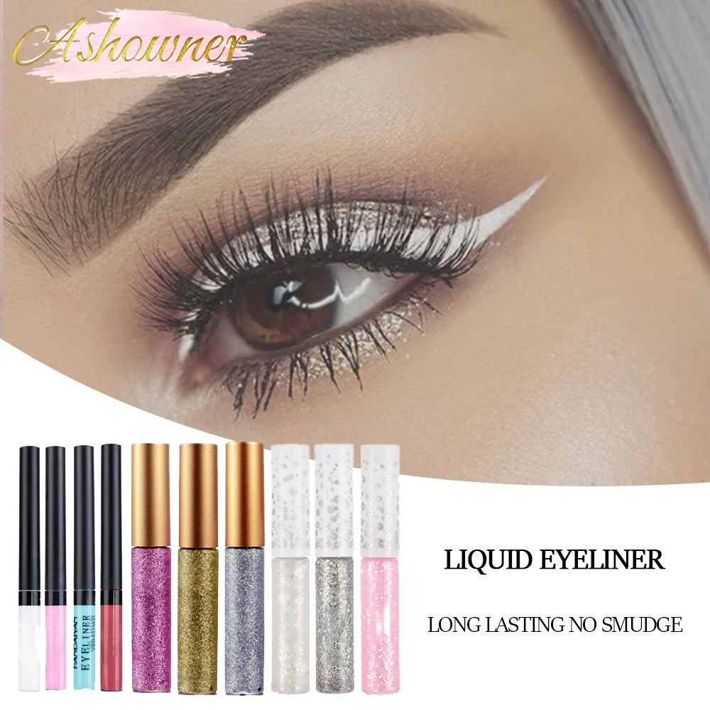 

10 Color Glitter Liquid Eyeliner Pencil Pearlescent Sequins Shining Eyeliner Long Lasting Eyeshadow Waterproof Eyeshadow Makeup