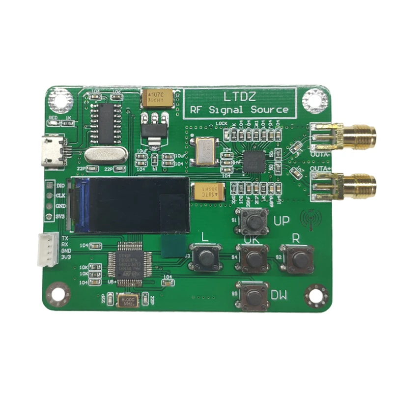 0.96'' OLED Serial Port Control MAX2870 23.5-6000MHz RF Signal Source Signal Generator Module
0.96'' OLED Serial Port Control MAX2870 23.5-6000MHz RF Signal Source Signal Generator Module