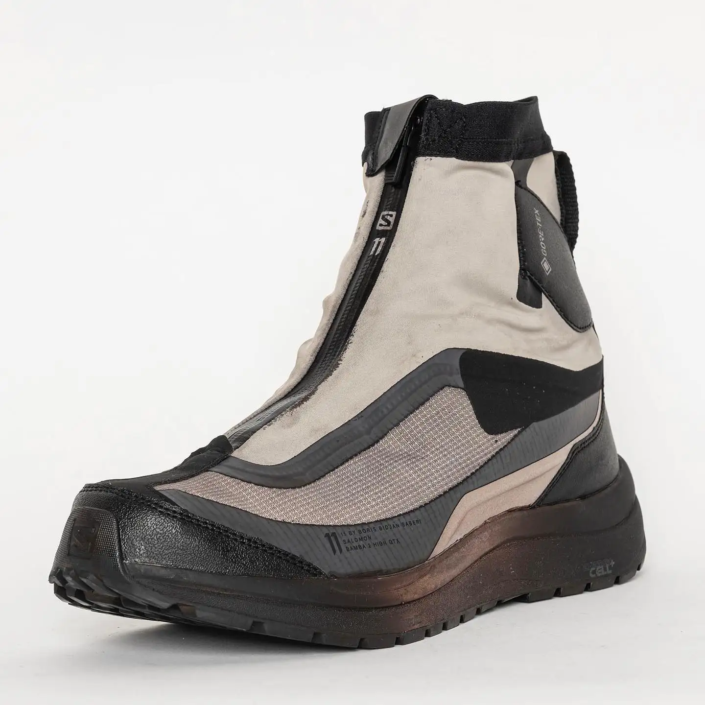 

11 By Boris Bidjan Saberi BAMBA 2 HIGH GTX Dirty Grey Waterproof cyberpunk Washed High-Top Shoes Fashion Streetwear Sneakers