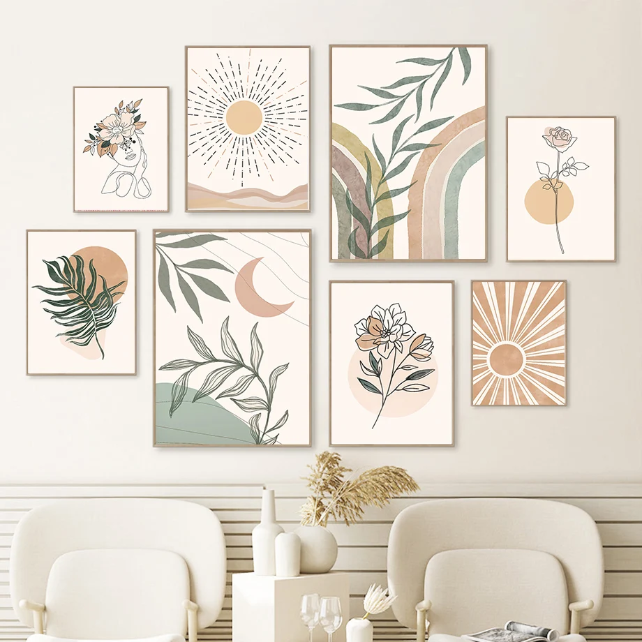 Boho Leaf Sun Flower Woman Lines Abstract Wall Art Canvas Painting Nordic Posters And Prints Wall Pictures For Living Room Decor
Boho Leaf Sun Flower Woman Lines Abstract Wall Art Canvas Painting Nordic Posters And Prints Wall Pictures For Living Room Decor