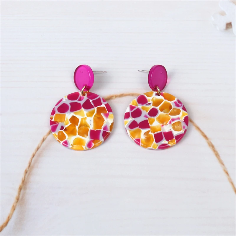 Round Mix-Color Beauty Acrylic Earrings for Women 2022 New Elegant Party Birthday Wedding Fashion Jewelry Girls Dangle Earring
Round Mix-Color Beauty Acrylic Earrings for Women 2022 New Elegant Party Birthday Wedding Fashion Jewelry Girls Dangle Earring