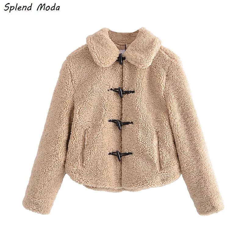 Splend Moda Korean Fashion Vintage Horn Buckle Lambswool Jacket Female Winter College Style New Double-Sided Fleece Jacket Women
Splend Moda Korean Fashion Vintage Horn Buckle Lambswool Jacket Female Winter College Style New Double-Sided Fleece Jacket Women