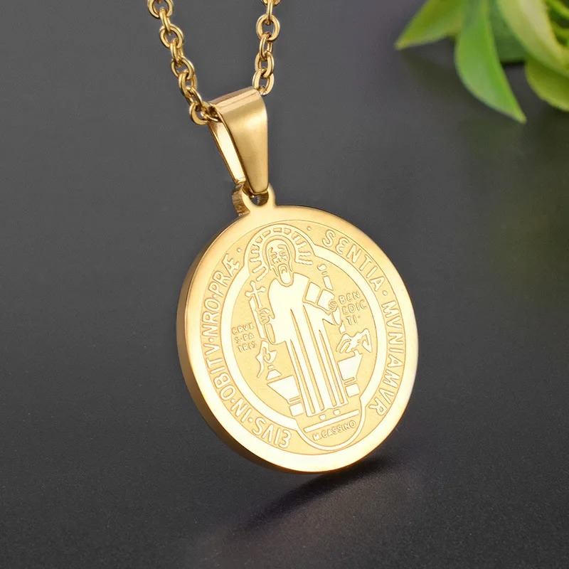 Fashion Saint Benedict Exorcism Holy Brand Pendant Men and Women Necklace Fashion Religious Prayer Blessing Party Jewelry Gift
Fashion Saint Benedict Exorcism Holy Brand Pendant Men and Women Necklace Fashion Religious Prayer Blessing Party Jewelry Gift
