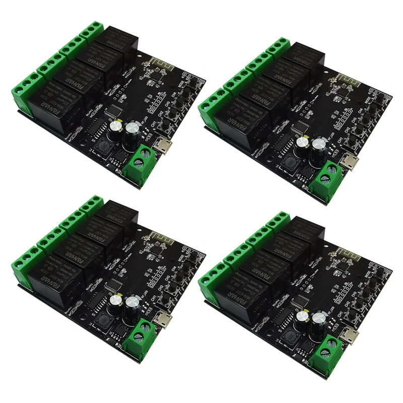 4-канальный переключатель с поддержкой Wi-Fi и таймером
4-канальный переключатель с поддержкой Wi-Fi и таймером