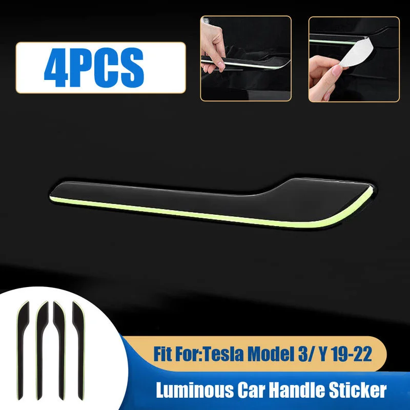 4Pcs Car Door Handle Protector Stickers Luminous Anti Scratch Decal Sticker Strips Car Decor for Tesla Model 3 Model Y 2019-2022
4Pcs Car Door Handle Protector Stickers Luminous Anti Scratch Decal Sticker Strips Car Decor for Tesla Model 3 Model Y 2019-2022