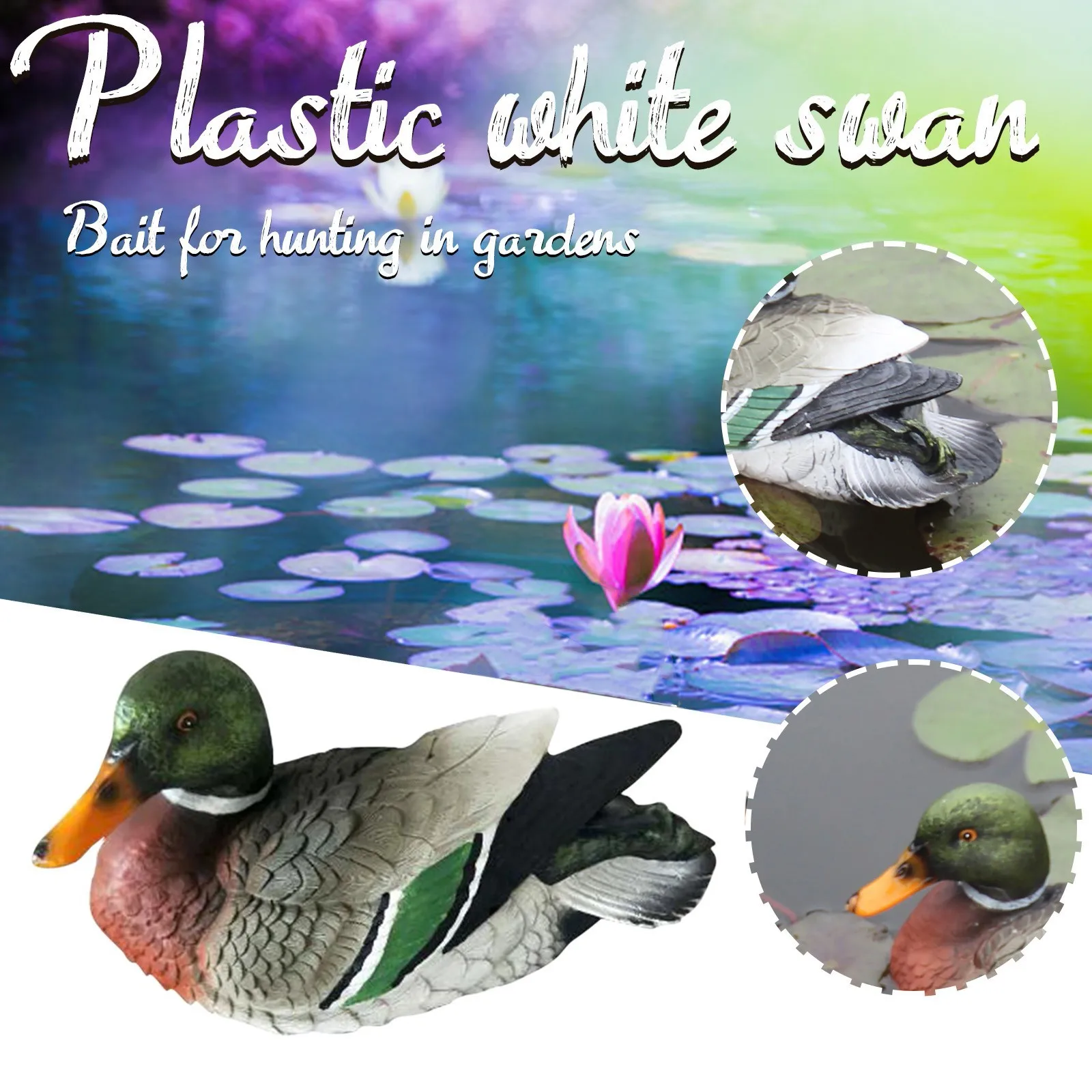 Плавающая декоративная утка-мандарин, садовая приманка для охоты, украшение для сада, пруда, лужайки, утки-мандаринки, 1 шт.
Плавающая декоративная утка-мандарин, садовая приманка для охоты, украшение для сада, пруда, лужайки, утки-мандаринки, 1 шт.