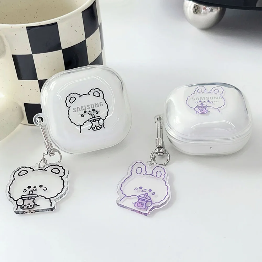 Earphone Case For Samsung Galaxy Buds Live Buds2 Buds Pro Protective Cover with Bear Keyring For Galaxy Buds 2 Rabbit Fundas
Earphone Case For Samsung Galaxy Buds Live Buds2 Buds Pro Protective Cover with Bear Keyring For Galaxy Buds 2 Rabbit Fundas