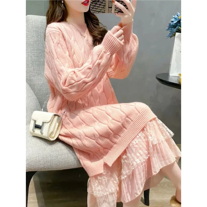 Dresses for Women 2023 Korean Oversized Sweater Women Maxi Dress O-Neck Elegant Commute Party Fashion Women's Wear Knit Dress
Dresses for Women 2023 Korean Oversized Sweater Women Maxi Dress O-Neck Elegant Commute Party Fashion Women's Wear Knit Dress
