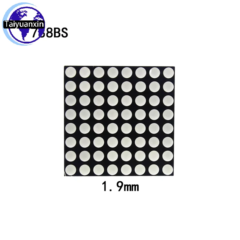 

5PCS 1.9MM/3MM/3.75MM 8X8 8*8 Red Led Dot Matrix Display Common Anode/common Cathode 788BS 1088AS 1088BS 1588BS 2088BS