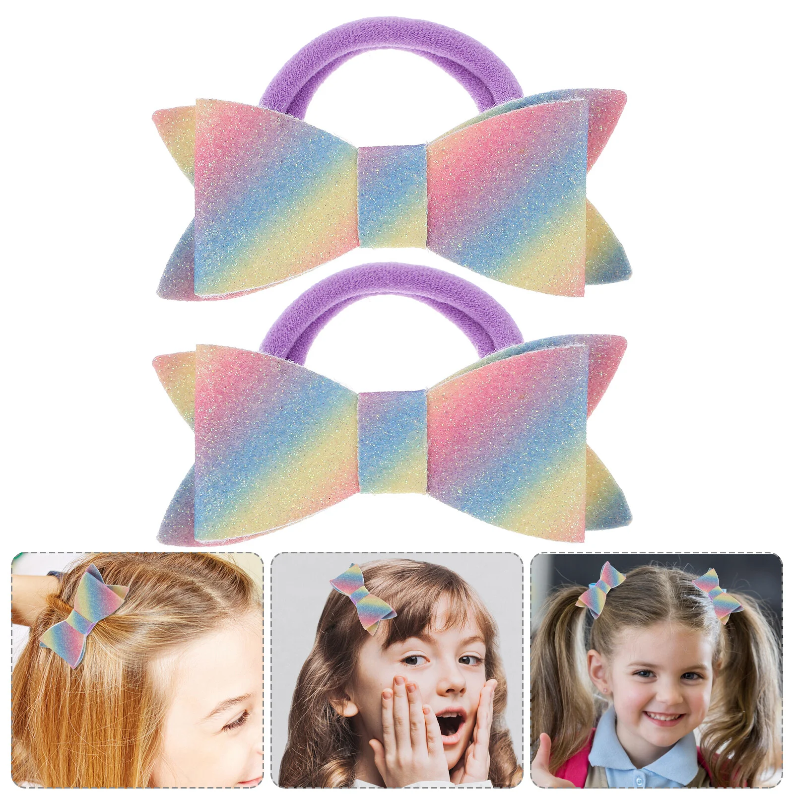 2 pcs Elastic Ponytail Holder Glitter Hair Bow Ties Girl Elastic Hair Ties Cute Hair Ties
2 pcs Elastic Ponytail Holder Glitter Hair Bow Ties Girl Elastic Hair Ties Cute Hair Ties