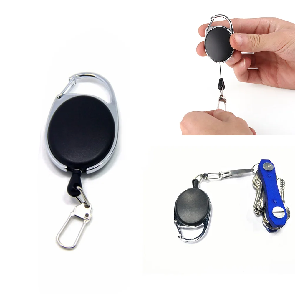 3pcs Retractable Keychain Badge Reel with Carabiner Belt Clip Nylon Rope Key Ring (Black)
3pcs Retractable Keychain Badge Reel with Carabiner Belt Clip Nylon Rope Key Ring (Black)