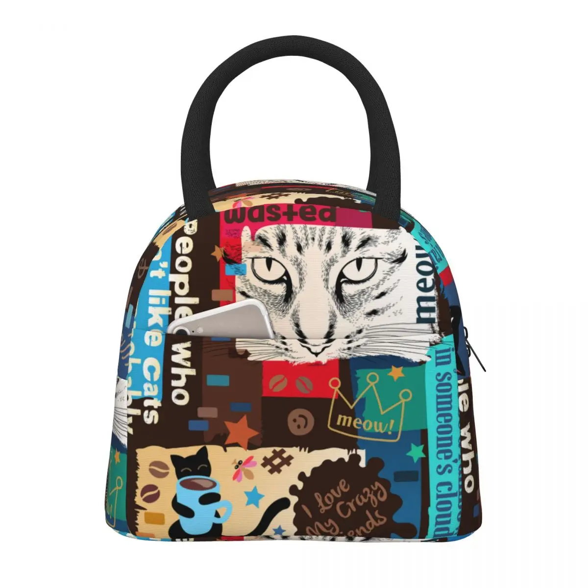 Collage With Animals Stars Hearts Lunch Bag Portable Insulated Oxford Cooler Bag Thermal Picnic Travel Lunch Box for Women Girl
Collage With Animals Stars Hearts Lunch Bag Portable Insulated Oxford Cooler Bag Thermal Picnic Travel Lunch Box for Women Girl