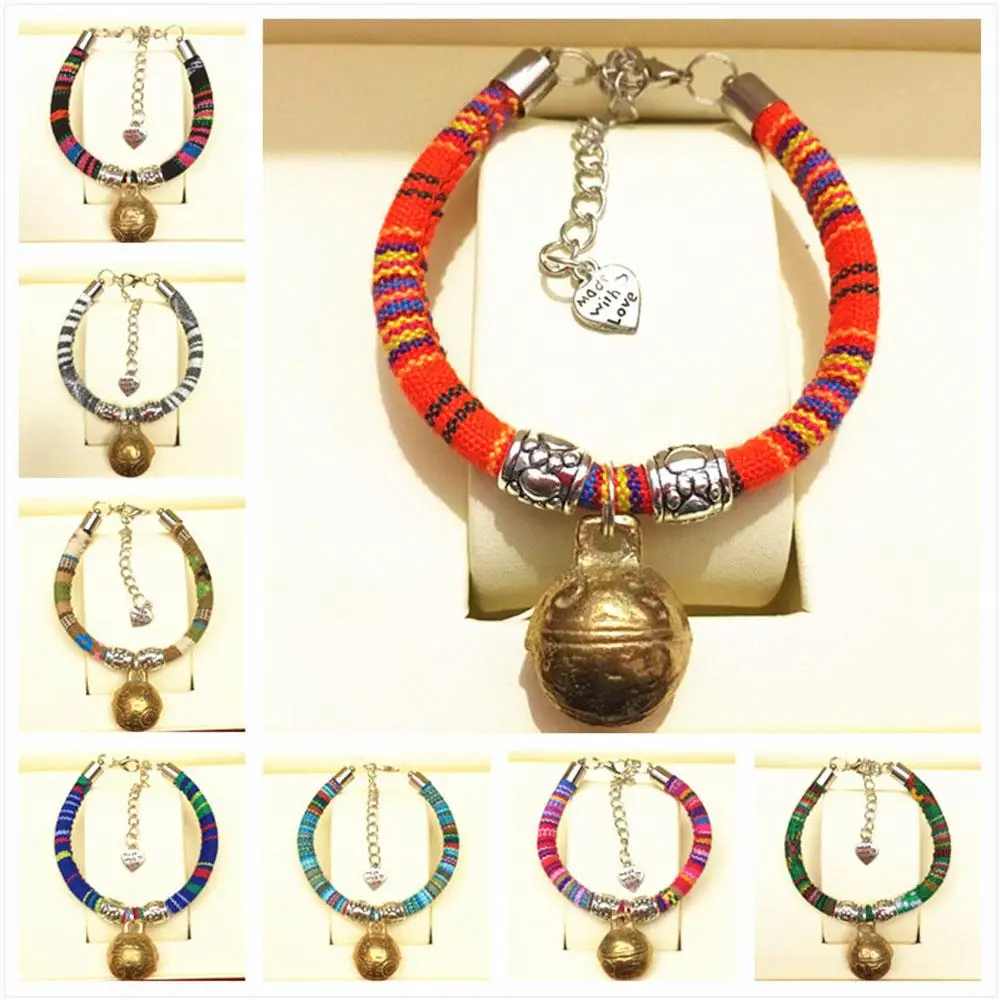 2023 Pet Cat Decorative Collar Ethnic Style Hand-woven Cotton Rope Pet Dog Necklace Pet Neck Accessories With Bell
2023 Pet Cat Decorative Collar Ethnic Style Hand-woven Cotton Rope Pet Dog Necklace Pet Neck Accessories With Bell