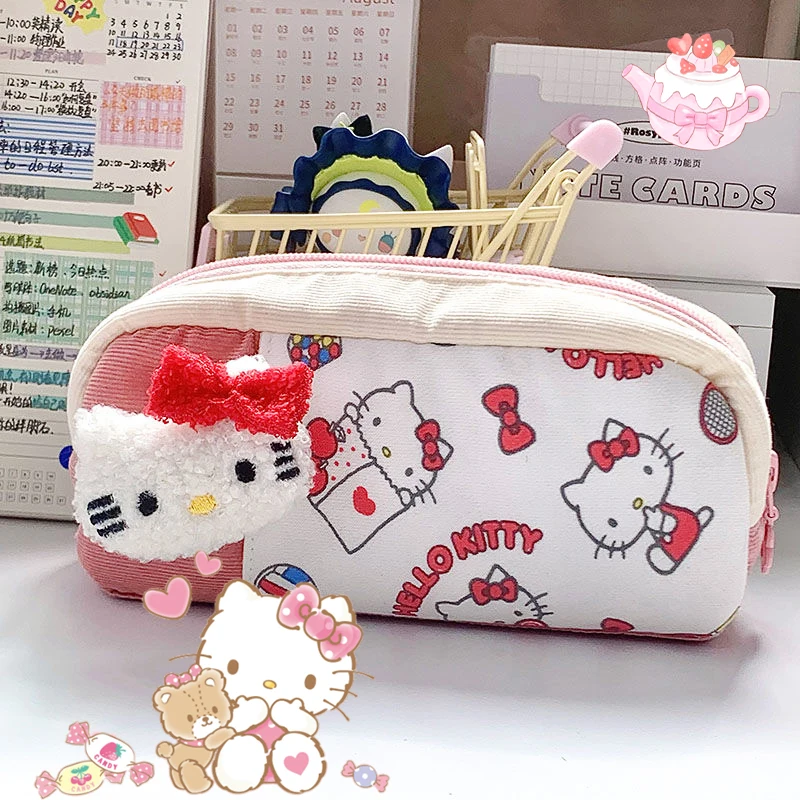 Kawaii Hello Kittys Pencil Case Sanrio Anime Cartoon School Supplies Stationery Storage Bag Pen Pouch Toys Girls Christmas Gifts
Kawaii Hello Kittys Pencil Case Sanrio Anime Cartoon School Supplies Stationery Storage Bag Pen Pouch Toys Girls Christmas Gifts