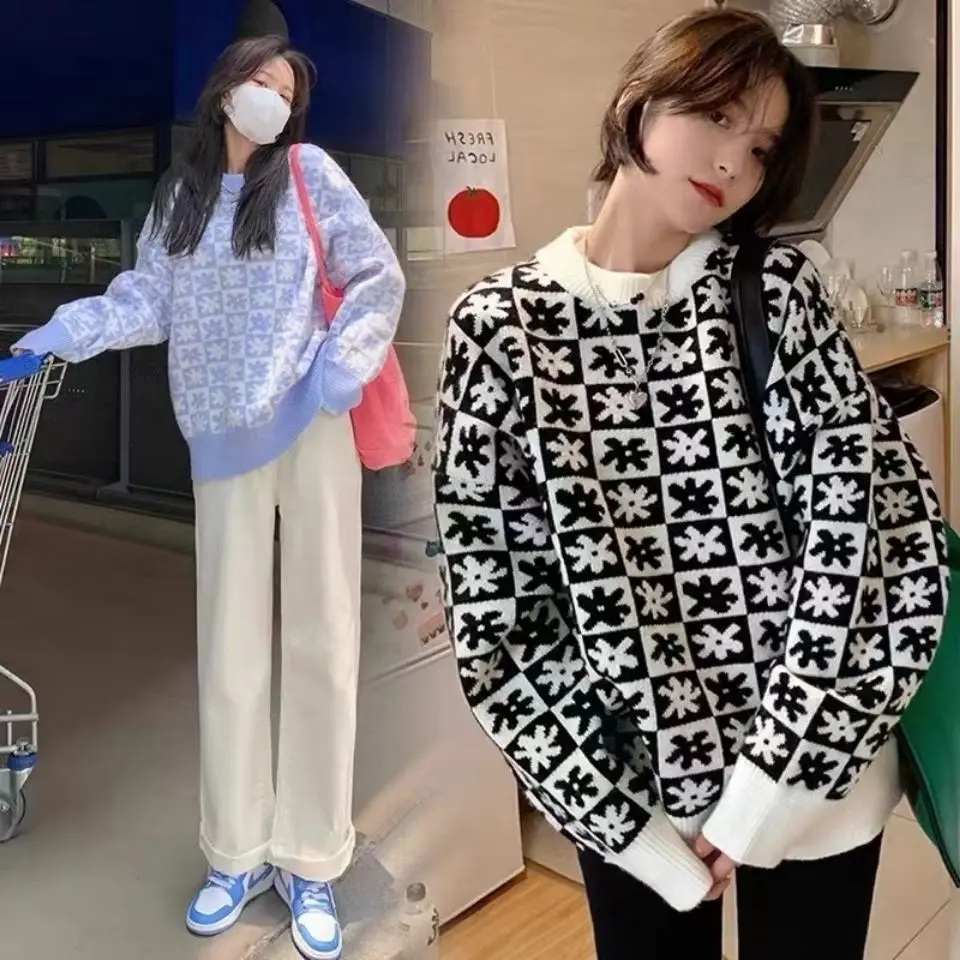 2022 autumn and winter new women's sweater loose outer wear pullover lazy coat long-sleeved top
2022 autumn and winter new women's sweater loose outer wear pullover lazy coat long-sleeved top